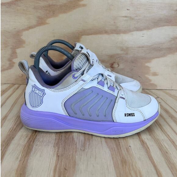 K-Swiss - Ultrashot Team - Trainer - White/Purple - Women's - 6.5 - 97395-111-M - Picture 1 of 9